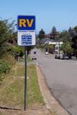 RV Friendly Town sign