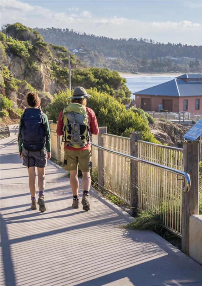 Two people walking on a path

AI-generated content may be incorrect.