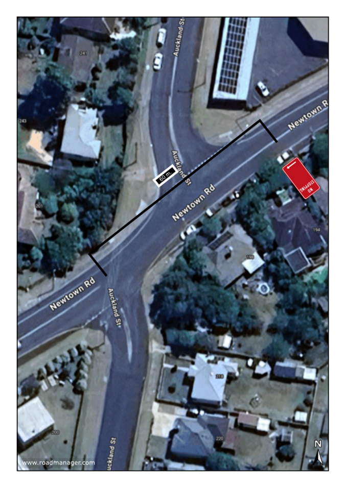 A map of a road with a red sign

AI-generated content may be incorrect.